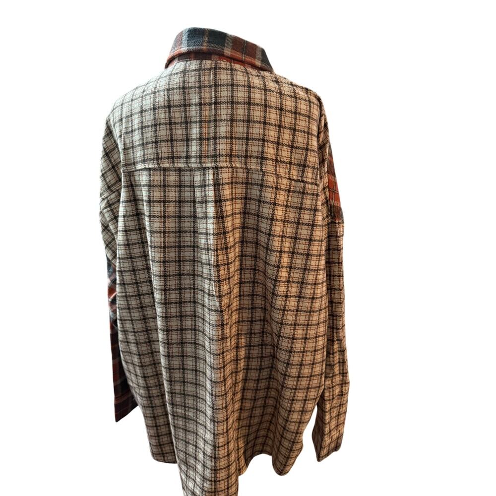 Haptics Boutique Mixed Patchwork Plaid Oversized … - image 2